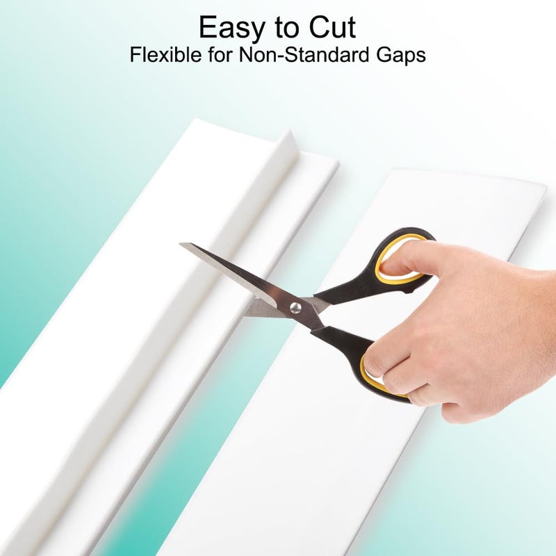 Mofason Stove Gap Covers, 2PACK Kitchen Silicone Oven Gap Filler - 21 Inches Countertop Strips Guard, Easy to Clean (White) - Image 5